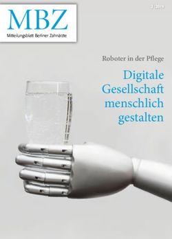 MBZ Digitale Gesellschaft menschlich gestalten - Roboter in der Pflege - KZV Berlin