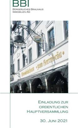 Einladung zur ordentlichen Hauptversammlung 30. Juni 2021