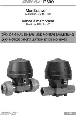 R690 Membranventil Kunststoff , DN 15 100 - DE ORIGINAL EINBAU- UND MONTAGEANLEITUNG FR NOTICE D'INSTALLATION ET DE MONTAGE - Gemu Group