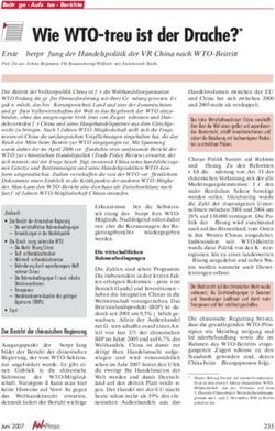 Wie WTO-treu ist der Drache?* - Erste &Uuml;berpr&uuml;fung der Handelspolitik der VR China nach WTO-Beitritt