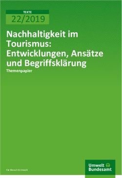 Nachhaltigkeit im Tourismus: Entwicklungen, Ansätze und Begriffsklärung 22/20 19 - Umweltbundesamt