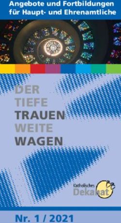 DER TIEFE TRAUEN WEITE WAGEN - Nr. 1 / 2021 - Angebote und Fortbildungen f&uuml;r Haupt- und Ehrenamtliche - KircheBB