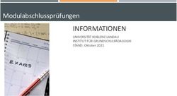 INFORMATIONEN Modulabschlusspr&uuml;fungen - Universit&auml;t Koblenz Landau