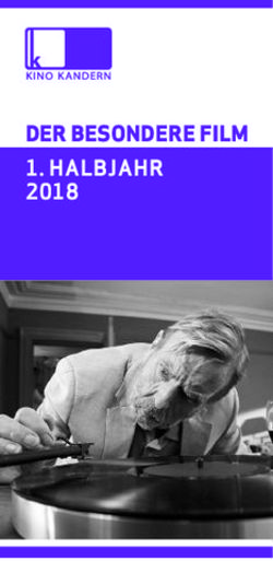 DER BESONDERE FILM 1. HALBJAHR 2018 - KINO Kandern