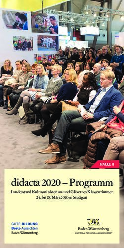 Didacta 2020 - Programm - Kultusministerium