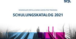 SCHULUNGSKATALOG 2021 - MAXIMALER ERFOLG DANK GEZIELTEM TRAINING - SQL Projekt AG