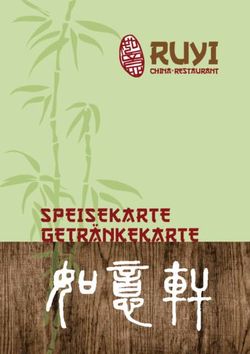 RUYI - SPEISEKARTE GETR&Auml;NKEKARTE - RUYI China-Restaurant