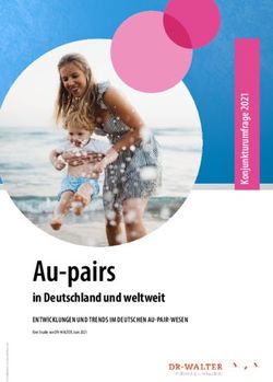 Au-pairs in Deutschland und weltweit - ENTWICKLUNGEN UND TRENDS IM DEUTSCHEN AU-PAIR-WESEN - Dr. Walter