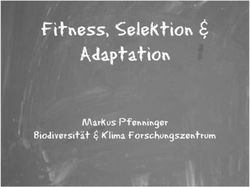 Fitness, Selektion & Adaptation - Markus Pfenninger Biodiversit&auml;t & Klima Forschungszentrum