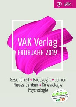VAK Verlag FRÜHJAHR 2019 - Gesundheit Pädagogik Lernen Neues Denken Kinesiologie - Vertrieb und Beratung