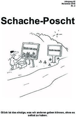 Schache-Poscht - Glück ist das einzige, was wir anderen geben können, ohne es selbst zu haben - Gemeinde Trubschachen