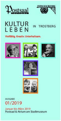 KULTUR LEBEN IN TROSTBERG 01/2019 - Stadt Trostberg