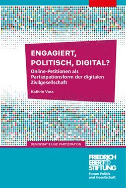 ENGAGIERT, POLITISCH, DIGITAL? - Online-Petitionen als Partizipationsform der digitalen Zivilgesellschaft - Bibliothek der Friedrich ...