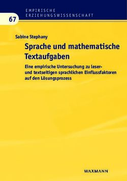 Sprache und mathematische Textaufgaben - Eine empirische Untersuchung zu leser- und textseitigen sprachlichen Einflussfaktoren auf den ...