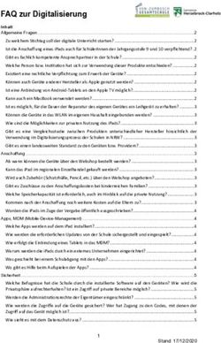 FAQ zur Digitalisierung - Inhalt Allgemeine Fragen