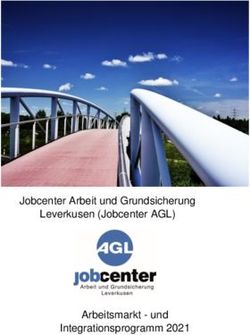 Jobcenter Arbeit und Grundsicherung Leverkusen (Jobcenter AGL) Arbeitsmarkt - und Integrationsprogramm 2021 - Jobcenter AGL Leverkusen