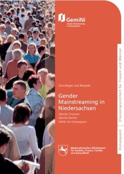 GemiNi - Gender Mainstreaming in Niedersachsen Gleiche Chancen Gleiche Rechte Politik mit Konsequenz
