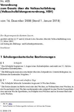 Verordnung zum Gesetz &uuml;ber die Volksschulbildung (Volksschulbildungsverordnung, VBV) - Systematische ...