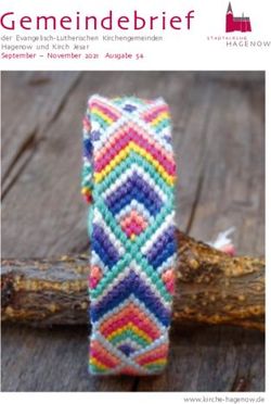 Gemeindebrief der Evangelisch-Lutherischen Kirchengemeinden Hagenow und Kirch Jesar September - November 2021 Ausgabe 54 - www.kirche-hagenow.de ...