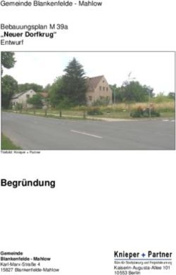 Begründung - Gemeinde Blankenfelde - Mahlow Bebauungsplan M 39a "Neuer Dorfkrug" - Blankenfelde-Mahlow