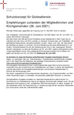 Schutzkonzept f&uuml;r Gottesdienste Empfehlungen zuhanden der Mitgliedkirchen und Kirchgemeinden (26. Juni 2021) - Kirchgemeinde Erlach ...
