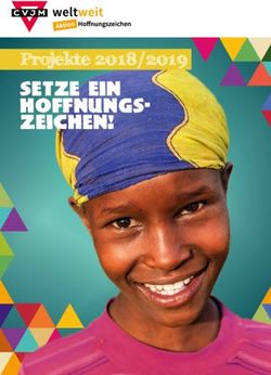 Projekte 2018/2019 SETZE EIN HOFFNUNGS-ZEICHEN! - CVJM Westbund