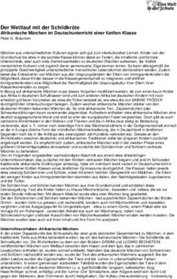 Der Wettlauf mit der Schildkröte Afrikanische Märchen im Deutschunterricht einer fünften Klasse