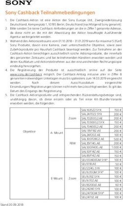 Sony Cashback Teilnahmebedingungen - Sony Europe