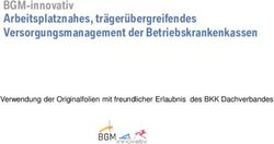 BGM-innovativ Arbeitsplatznahes, tr&auml;ger&uuml;bergreifendes Versorgungsmanagement der Betriebskrankenkassen - Verwendung der Originalfolien mit ...