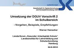 Umsetzung der DGUV Vorschrift 2 im Schulbereich - Vorgehen, Beispiele, Empfehlungen