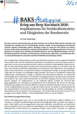 BAKS Krieg um Berg-Karabach 2020: Implikationen f&uuml;r Streitkr&auml;ftestruktur und F&auml;higkeiten der Bundeswehr - Bundesakademie f&uuml;r ...