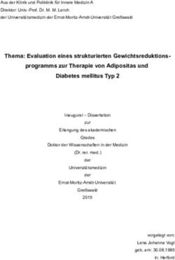 Thema: Evaluation eines strukturierten Gewichtsreduktions-programms zur Therapie von Adipositas und Diabetes mellitus Typ 2