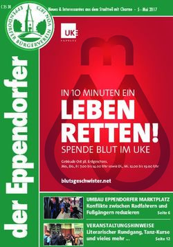 UMBAU EPPENDORFER MARKTPLATZ - Konflikte zwischen Radfahrern und Fu&szlig;g&auml;ngern reduzieren VERANSTALTUNGSHINWEISE Literarischer Rundgang, Tanz-Kurse ...