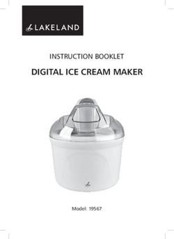 DIGITAL ICE CREAM MAKER - INSTRUCTION BOOKLET - Model: 19567