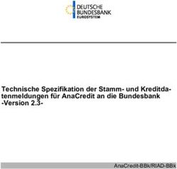TECHNISCHE SPEZIFIKATION DER STAMM- UND KREDITDA-TENMELDUNGEN FÜR ANACREDIT AN DIE BUNDESBANK -VERSION 2.3- ANACREDIT-BBK/RIAD-BBK