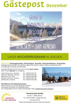 G&auml;stepost Dezember - UNSER WOCHENPROGRAMM IN JENESIEN