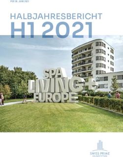 HALBJAHRESBERICHT PER 30. JUNI 2021