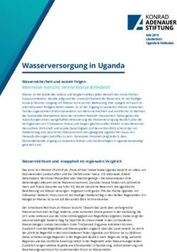 Wasserversorgung in Uganda - Wassersicherheit und soziale Folgen - Konrad-Adenauer-Stiftung