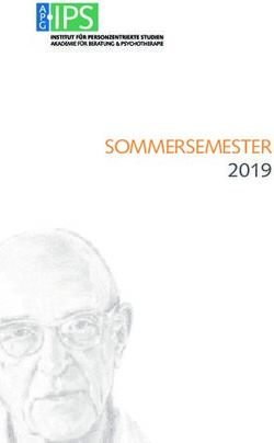 SOMMERSEMESTER 2019 - APG IPS
