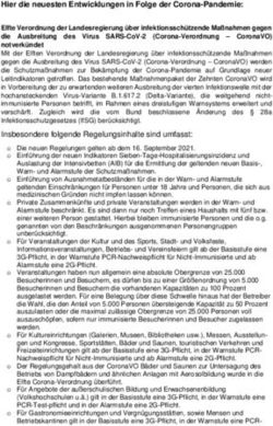 Hier die neuesten Entwicklungen in Folge der Corona-Pandemie