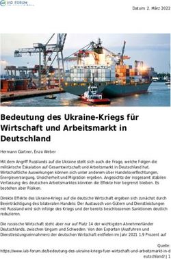 Bedeutung des Ukraine-Kriegs f&uuml;r Wirtschaft und Arbeitsmarkt in Deutschland