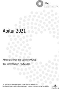 Abitur 2021 Ablaufplan f&uuml;r die Durchf&uuml;hrung der schriftlichen Pr&uuml;fungen - M&auml;rz 2021 - ge&auml;ndert gem&auml;&szlig; B Brief vom 05. Februar 2021, den ...