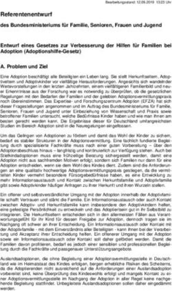 Referentenentwurf des Bundesministeriums f&uuml;r Familie, Senioren, Frauen und Jugend Entwurf eines Gesetzes zur Verbesserung der Hilfen f&uuml;r Familien ...