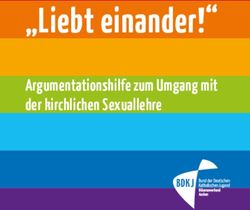 "Liebt einander!" Argumentationshilfe zum Umgang mit der kirchlichen Sexuallehre - BDKJ