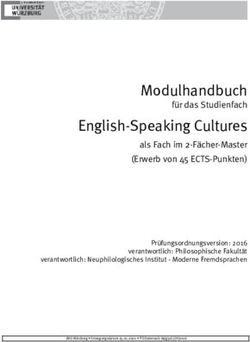 Modulhandbuch f&uuml;r das Studienfach