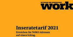 Inseratetarif 2021 Erreichen Sie 74 963 Adressen auf einen Schlag - DIE ZEITUNG DER GEWERKSCHAFT.