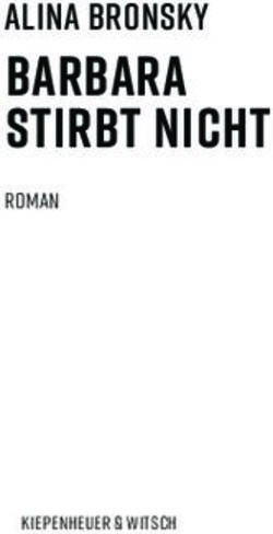 Barbara stirbt nicht Alina Bronsky - Roman - Vorablesen