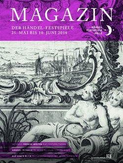 MAGAZIN DER HÄNDEL-FESTSPIELE 25. MAI BIS 10. JUNI 2018 - Stiftung Händel-Haus