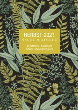 HERBST 2021 NAGEL & KIMCHE - Belletristik Sachbuch Kinder- und Jugendbuch - nagel & kimche