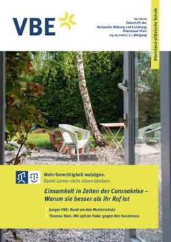 Einsamkeit in Zeiten der Coronakrise - Warum sie besser als ihr Ruf ist - des VBE Rheinland-Pfalz
